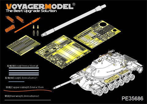 Voyager PE35686 Metallic etching for upgrade and Transformation of M103A1 heavy tanks