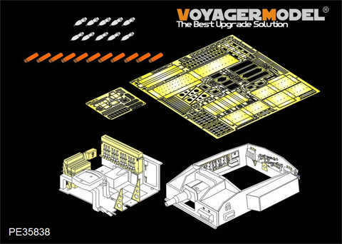 Voyager Model etching sheet PE 35838 second world war german assault gun iii e - shaped battle room interior retrofit