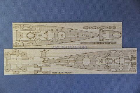 Artwox model wooden deck for Revell 5037 Shaenhuosite Battleship(including PE) Wood Deck AW50052