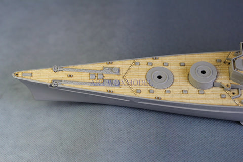 Artwox model wooden deck for Revell 5037 Shaenhuosite Battleship(including PE) Wood Deck AW50052