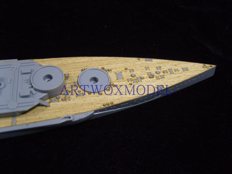 Artwox model wooden deck for Qingdao Society 041604 Japanese Battleship Araki Deck AW2001 1