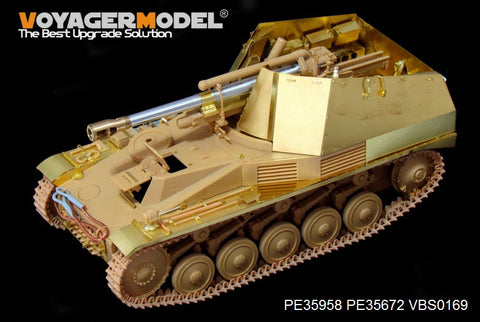 Voyager Model Metal Etching Sheet PE35958 World War II German Sd.Kfz.124 bees self propelled howitzer basic components (including shells)