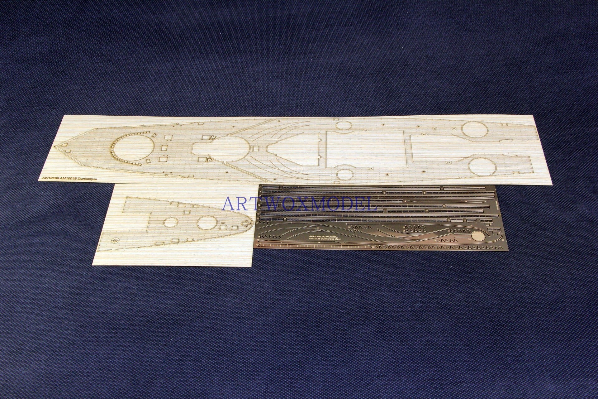 Artwox model wooden deck for Hobby boss 86506 French Navy Dun KIR battleship wooden deck AW10138