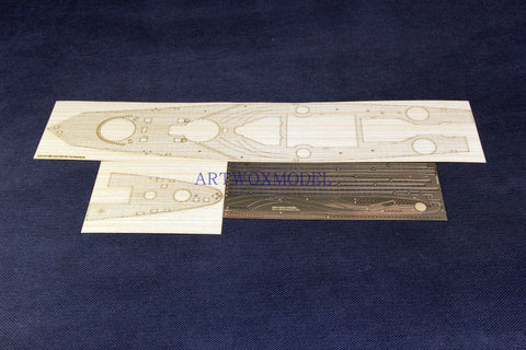 Artwox model wooden deck for Hobby boss 86506 French Navy Dun KIR battleship wooden deck AW10138