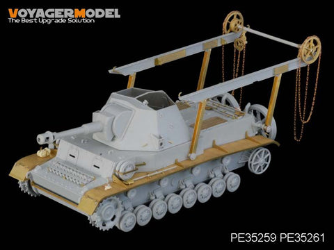 Voyager model metal etching sheet PE35261 World War II German "grasshopper" self propelled howitzer fender modification