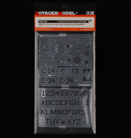 Voyager model metal etching sheet PEA120 World War II us light duty vehicle tactical identification missing spray template (general)