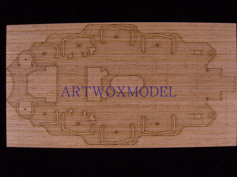 Artwox model wooden deck for Hobbyboss 86501 American BB-39 Arizona 1941 Wood Deck AW10060