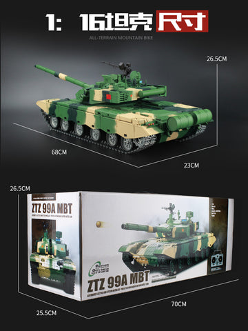 HengLong 1/16 China 99A main battle tank 3899A-1 remote control metal model 2.4 G parade wolf toy