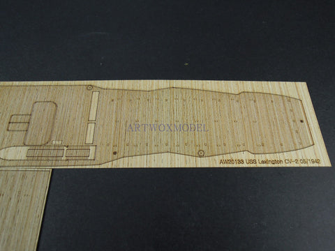 Artwox model wooden deck for trumpeter 05716 U.S. CV-2 aircraft carrier Lexington 1942 wooden deck AW20133