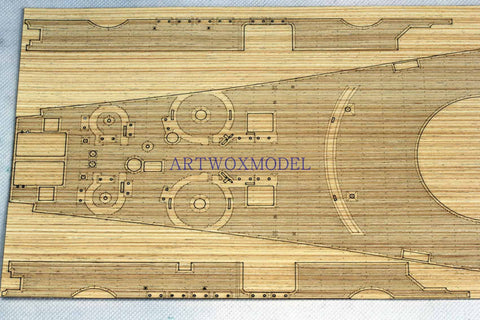 ARTWOX Model Wooden Deck for Trumpeter 03706 American "Iowa" Battleship BB-61 Wood Deck AW30007A