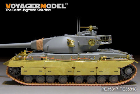 Voyager model metal etching sheet PEA386 modern British conqueror Mk.II heavy tank side skirts (with Veyron 3555)