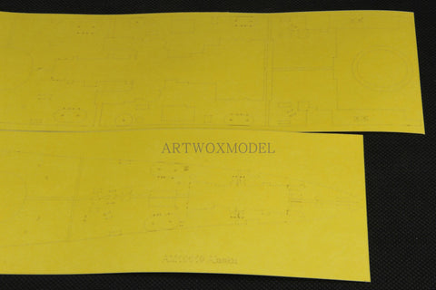 Artwox model wooden deck for hoby boss 86513 us Alaska wood deck PE 3m cover paper am 10019a