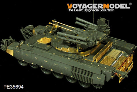 Voyager PE35694 Russian BMPT terminator tank support chariot upgraded with metal etch.