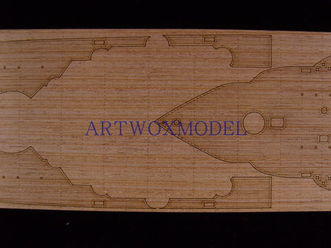 Artwox model wooden deck for Hobbyboss 86501 American BB-39 Arizona 1941 Wood Deck AW10060