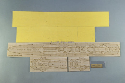 Artwox model wooden deck for trumpeter 05313 de Prince Eugen 1945PE wood deck 3M cover paper AM10009A