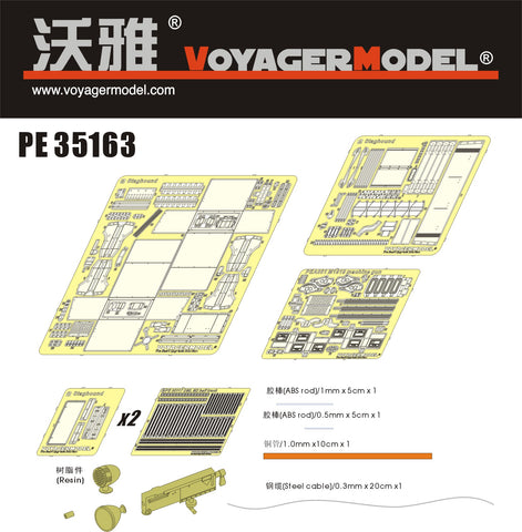 Voyager model metal etching sheet PE35163 deer hunting Mk.I wheeled armored reconnaissance vehicle upgraded with metal etch Kit