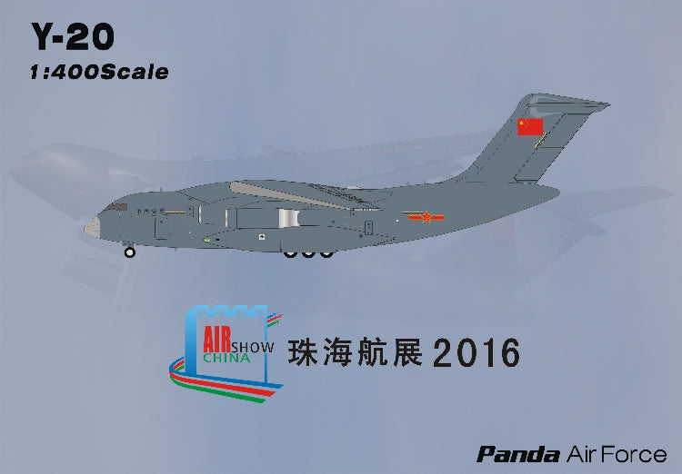 Panda Model Air Force Y-20 2016 Zhuhai Air Show 1: 400
