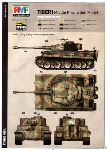 Rye Field 1/35 scale model RM50106 RM50106 Tiger Medium-term "Total Inner Construction"