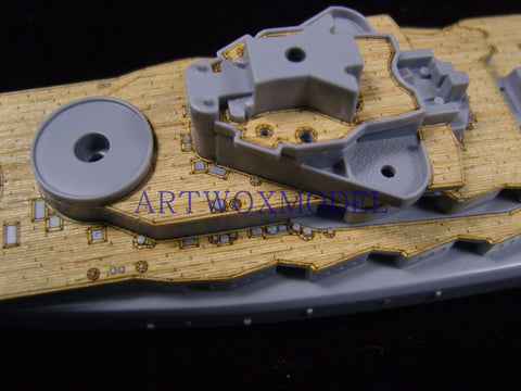 Artwox model wooden deck for Qingdao Society 041604 Japanese Battleship Araki Deck AW2001 1