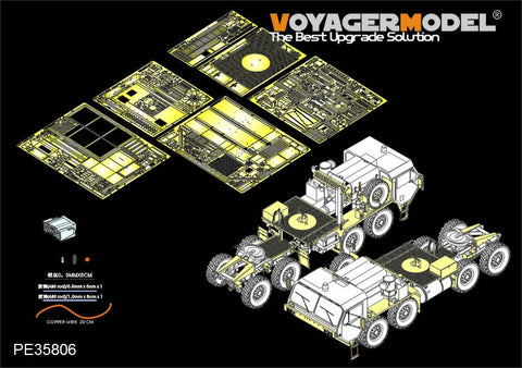 Voyager model metal etching sheet PE35806 modern military M983 heavy tractor basic retrofit