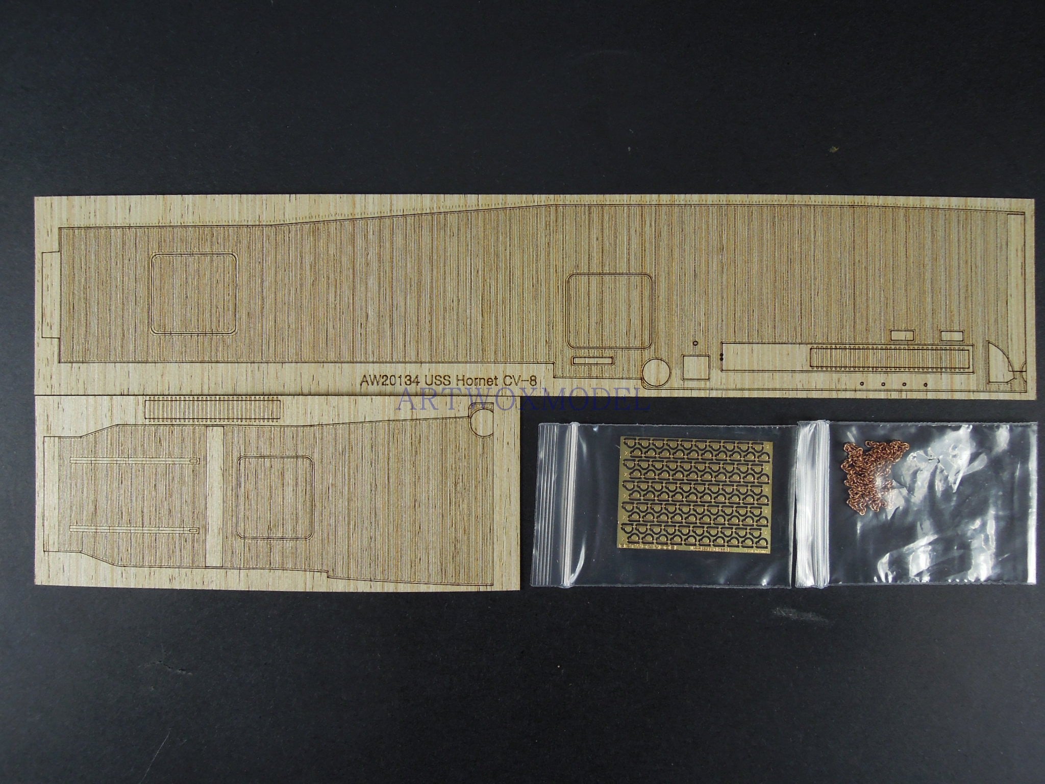 ARTWOX Trumpeter 05727 US Army York-class CV-8 Hornet Aircraft Carrier Wood Deck AW20134