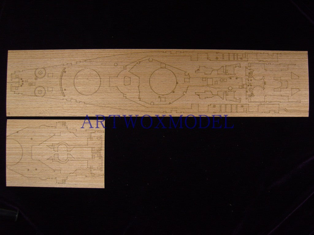Artwox model wooden deck for Tamiya 78017 United States New Jersey battleship and wood deck AW10036