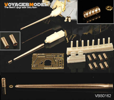 Voyager model metal etching sheet VBS0162 LAV-25 Wheel Armored vehicle large poisonous Snake Metal Gun Tube and smoke bomb Unit