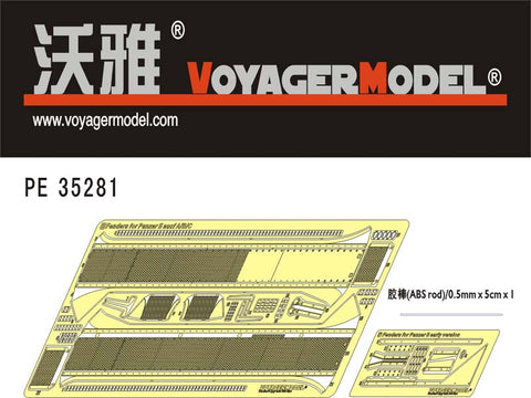 Voyager PE35281 Metal etchings for the revamping of 2 light combat vehicle A / B / C airfoil