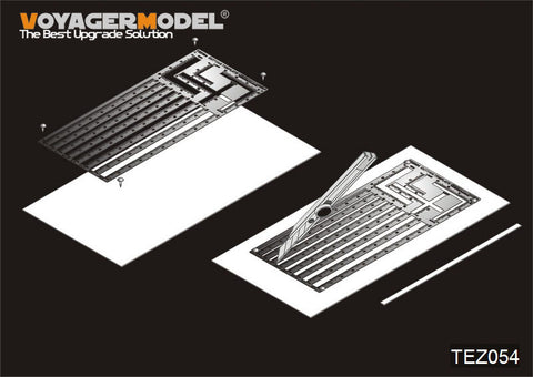 Voyager TEZ054 model modification for rubber plate cutting with positioning metal etched template