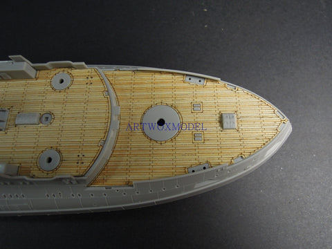 Artwox model wooden deck for Trumpeter 05338 Crown Prince of the Russian Navy battleship 1904 wooden deck AW10129