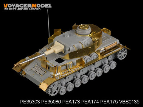 Voyager PEA173 4 tank D(Kw.K .40 L/43) turret additional armor modification etching pieces