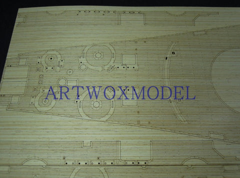 Artwox model wooden deck for trumpeter 03705 battleship b b - 63 wood deck aw 30004 Missouri