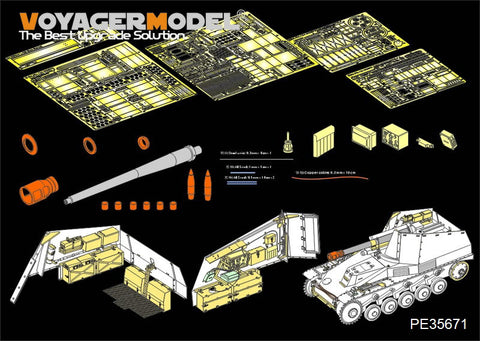 Voyager PE35671 "wild bees" 105mm self propelled howitzer upgrade metal etching parts (T Society)