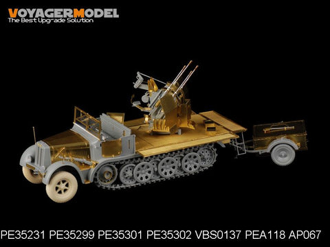 Voyager PE35299 Sd. Kfz .7 / 1 2cm Metal etching pieces(dragons) for upgrading of air-to-air combat vehicles