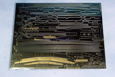 Artwox model wooden deck for trumpeter 03709 Royal Navy battleship USS Rodney wooden deck AW30008