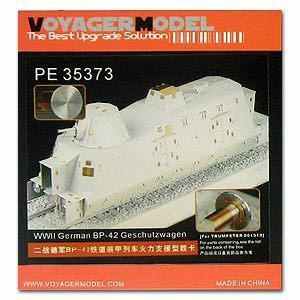 Voyager PE35373 World War II German BP-42 Armor Train Fire support Card upgrade Metal etch