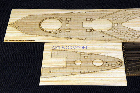 Artwox model wooden deck for Hobby boss 86506 French Navy Dun KIR battleship wooden deck AW10138