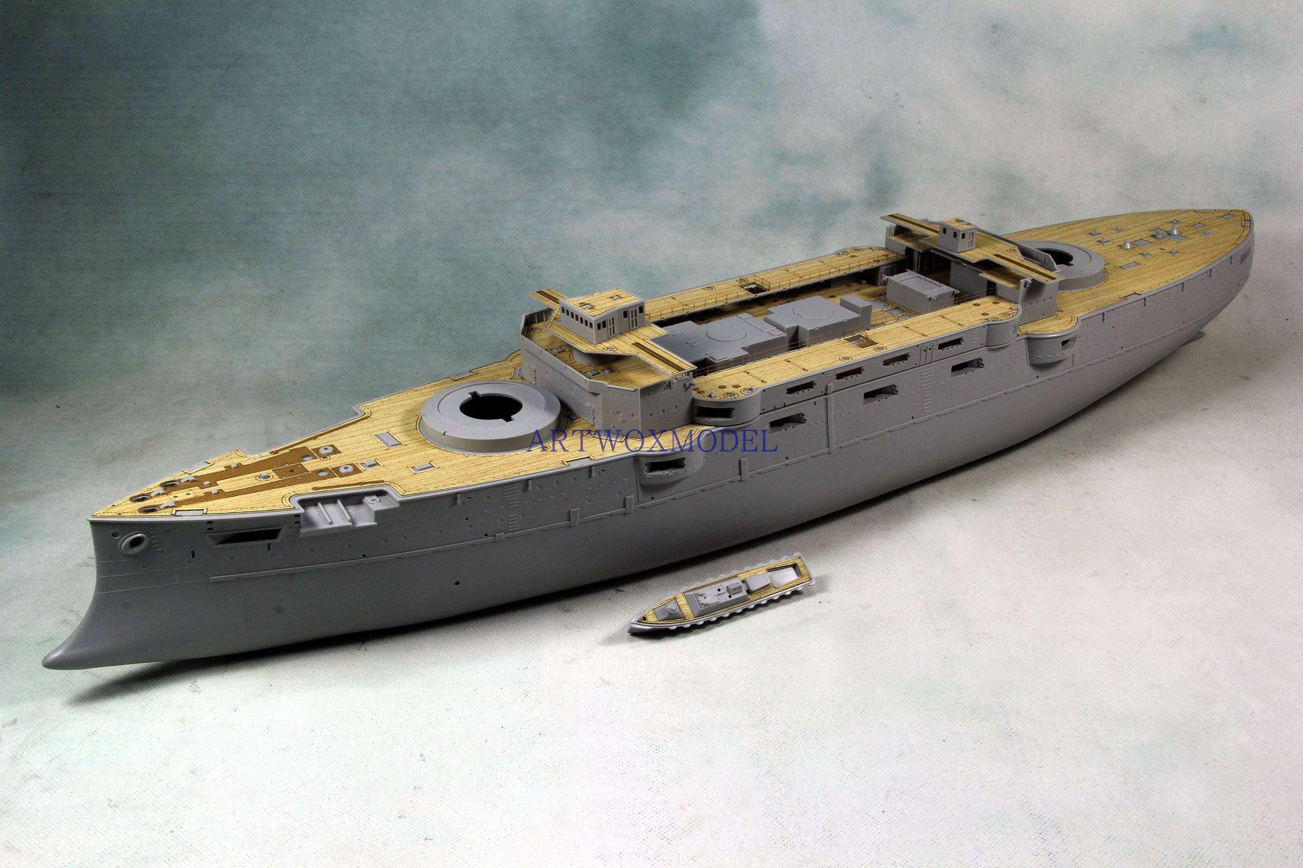 Artwox model wooden deck for Hobby boss 82002 Japanese Navy Mikasa battleship 1912 wooden deck AW30011
