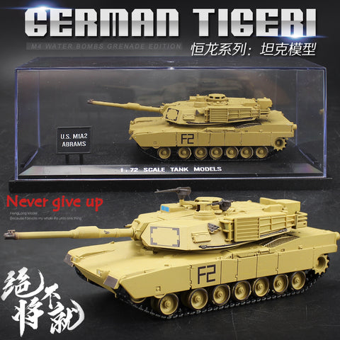 Authentic HengLong 1/72 German Tiger Tank American M1A2 Tank movable static Model Collection gifts