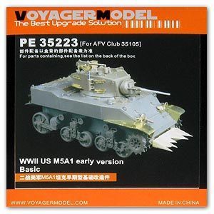 Voyager model metal etching sheet PE 35223 m5a1 Stuart lightweight chariot base metal etching upgrade kit