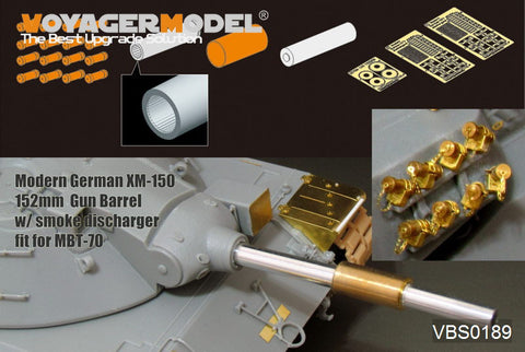 Voyager model metal etching sheet VBS0189 MBT-70 main battle tank XM-150 artillery metal gun barrel and smoke bomb.