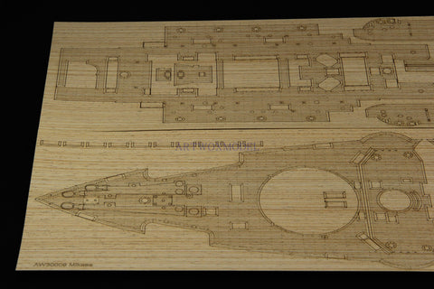 Artwox model wooden deck for Merit 620004, three hat battleship 1905 3M cover paper PE deck AM30002A