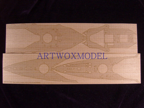 ARTWOX Model Wooden Deck for /Combrig3534FH tiger battleship cruiser wooden deck AW10073