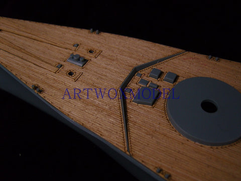 Artwox model wooden deck for Academy American BA903 German battleship Trepitz wooden deck AW10051