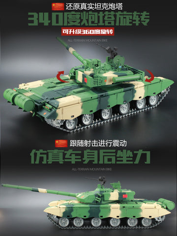 HengLong 1/16 China 99A main battle tank 3899A-1 remote control metal model 2.4 G parade wolf toy