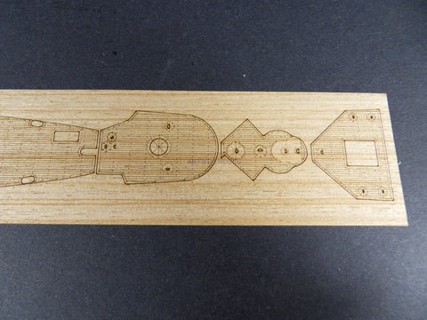 Artwox model wooden deck for ReVL 3016 HMS TouthSouthEngult- 4