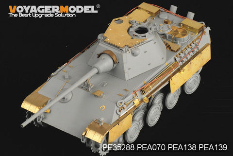 Voyager model metal etching sheet PE 35288 No. 5 tank Leopard F type upgrade basic metal etching parts(Dragon)