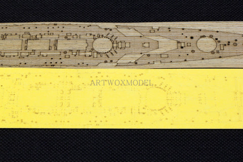 Artwox model wooden deck for KAJIKA KM70001Japanese battle ship 1914 3Mcover paper wooden deck PEAM20027A