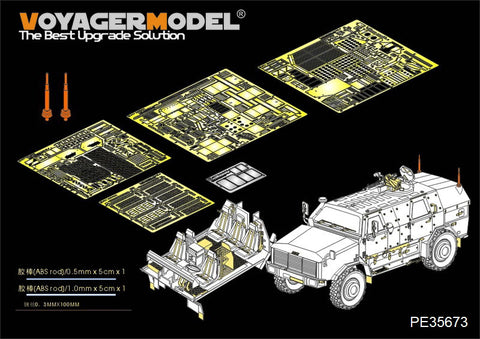 Voyager model metal etching sheet PE35673 ATF2 GE A2 full protection armored vehicle upgraded metal etch