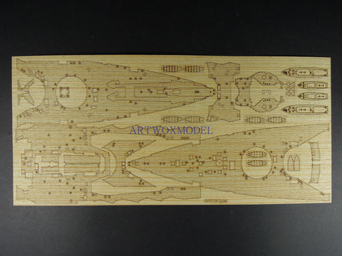 Artwox model wooden deck for Hasegawa 40067 Lu Ao battleship revised wooden deck aw 10106